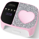 LIMEGIRL UV LED Nail Lamp Kit for Gel Polish Professional Fast Curing Pink Dryer Light Set with 4 Timer Settings Cordless Rechargeable Nail Art Cure Machine for Manicure Pedicure at Home and Salon