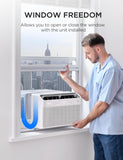 Midea 10,000 BTU U Shaped Smart Inverter Window Air Conditioner - Cools 450 Sq Ft, Ultra Quiet with Open Window Flexibility - Alexa/Google Assistant Compatible - 35% Energy Savings, Remote (Updated)