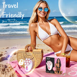 Electric Razors for Women, 7D Rotary Shaver for Legs Bikini Rechargeable, Wet/Dry Hair Removal Kit for Whole Body, Cordless Lady Trimmer Groomer, Wider Shaving Surface, Cherry