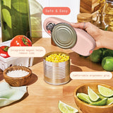 Battery Operated Electric Can Opener with Automatic Cutting for Hands Free Kitchen Use (Rose)