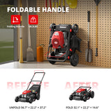 AMERISUN Gas Lawn Mower 21-Inch, 144cc Walk Behind Push Mower with 3-in-1 Mulching, Rear Bag & Side Discharge, 6-Position Adjustable Cutting Height, Heavy-Duty Steel Deck for Yard & Garden Care