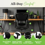 Heavy‑Duty Tilt Recline and Swivel Wheels, Desk and Computer Chair for Home Office, 450 lb. Capacity