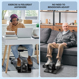 Under Desk Elliptical Machine for Senior Mini Elliptical Leg Exerciser with Remote Control Portable Electric Seated Foot Pedal Exerciser for Home Office