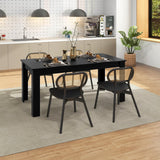 Giantex Dining Table for 6, Rectangular Kitchen Table with 330Lbs Capacity, Stable Structure