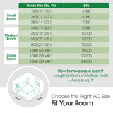 7,600 BTU 115V Programmable Window Air Conditioner with Heater, WiFi, and Remote - White LG