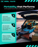 Reel Yaks 10.8ft Rapido Propeller Drive Fishing Kayak, Modular Sit-On-Top Kayak with Hands-Free Pedal Drive, Compact, Lightweight, Easy Assembly, Customizable - 400 lbs Capacity, Blue Black Camo