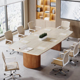 Tribesigns 6.56 ft Conference Table, Large Rectangle Meeting Seminar Table for 8-10 People Long Business Table