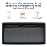 Yaheetech Small Loveseat Armless Sofa Chair with USB Ports, Dark Gray