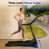 YPOO Treadmills for Home Use, Walking Pad Treadmill with Incline, Auto Foldable Treadmills for Home, 8.0 MPH Running Treadmill with Bluetooth Enabled, 300 lbs User Capacity