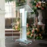 Podium Stand Portable Pulpits for Churches Clear Podium Lectern Shtender Hostess Stand