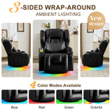DRMBOOK Dual Motor Power Swivel Rocker Recliner Chairs with Massage & Heat