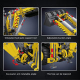 Mould King 17036 Excavator and Bulldozer 2 in 1, RC Bulldozer Building Set for Adults, APP Remote Control Truck Construction Vehicles Model with Motors, 2239 Pieces