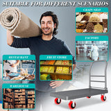 Platform Truck Foldable Flatbed Cart 24'' x 48'' Heavy Duty Push Cart Dolly 2600LBS Capacity Large