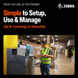 Zebra ZT231 Thermal Industrial Printer 4"| 203 DPI | No Ink Required | USB, Serial, Ethernet | Touch Color LCD | 1 Year Warranty | Thermal Transfer