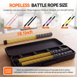 LunaHush Ropeless Battle Ropes for Home Gym, 3 Adjustable Resistance, Heavy Duty Cordless Battle Ropes for HIIT, Full Body Workout, Men & Women, Yellow