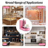 BGSHKAL Cake Decorating Machine, 200W Cake Cream Spreading Coating Smearing Machine Automatic Cream Spreading Stainless Steel Cake Scraper Vertical Knife Handle 60-320rpm LCD Display Adjustable Design