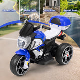 Winfire 6V Kids Electric Motorcycle, 3 Wheels Ride on Motorbike for Boys Girls Ages 3-8, Connect with Phone, Electric Toy Motorcycle with Headlight, Horn, Music, MP3, USB, Kid's Car for Boys and Girls