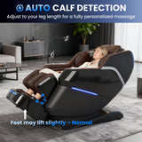 4D Massage Chair Full Body with Space Walk & Ankle Stretch, 2026 Zero Gravity 55“ SL-Track Shiatsu Massage Chair Recliner, Electric Calfrest Extension & Foot Rollers, AI Voice Control S002 Black