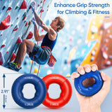 FitBeast Grip Strength Trainer Kit, 9-Piece Hand Strengthening Devices with 3 Finger Exerciser, 2 Dual-Force Forearm Strengthener, Finger Stretchers & Stress Balls for Rehab & Recovery
