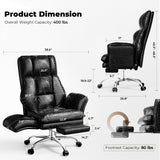 Big and Tall Office Chair, Flip Armrests for Work & Cross-Legged Pets