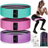 Renoj Resistance Bands, Exercise Workout Bands for Women and Men, 3 Set of Stretch Bands for Booty Legs, Pilates Flexbands Renoj