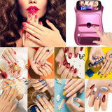 Eastnmythet Touch Screen Nail Printer, Phone Control Digital Nail Art Printer, Automatic DIY Mobile 3D Nail Printer for Home, Shopping Malls,Purple