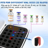 32 Slots Peptide Case for Fridge | Vial Case for Fridge｜1ml 2ml 3ml 5ml 10ml 30ml Vials