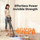 RONEAIR Cordless Vacuum Cleaner for Home,Cleans Under Furniture Without Bending,40Kpa 45Mins,Self-Standing,Powerful Stick Vacuum Cordless for Pet Hair,Hard Floors,Carpets,Car