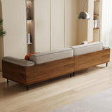 NessCarsti Modern 4-Seater Sofa, Oversize Timecloud Couch with Wood Frame