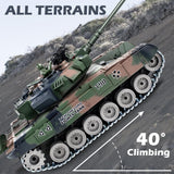 Supdex 1:18 RC Tank That Shoot BBS, 2.4G RUS T-90 Alloy Metal Remote Control Tank Model Toys, Army Toy with Smoke, Lights, Sound and Recoil,Military RC Vehicle for Adults and Kids 6+ Year Old