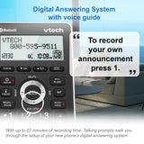 5 Handsets Cordless Home Phone with Bluetooth, Answering System, Smart Call Blocker, Caller ID Announce (Silver & Black) VTech