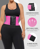 SHAPELLX Waist Trainer for Women Tummy Control Body Shaper Triple Wrap Waist Cincher Trimmer Corset Shapewear Rose Red