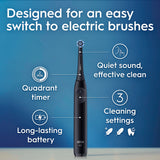 Oral-B Rechargeable Electric Toothbrush, iO2, 3 Cleaning Modes, Automatic Pressure Sensor to Protect Gums, Dark Blue