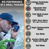 Astra Optix OTX/HTX1600 1760yd Laser rangefinder for Hunting, Shooting and Golfing
