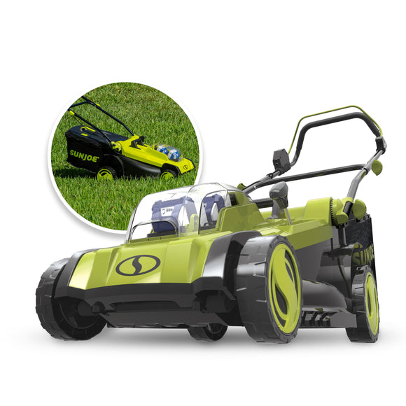 Sun Joe 24V-X2-17LM 48-Volt 17-Inch Mulching Walk-Behind Lawn Mower w/11-Gallon Grass Catcher & 6-Position Height Adjustment