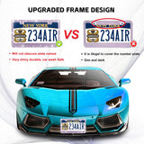 Bling License Plate Frames 2 Pack - Stainless Steel Rhinestones Car Accessories with 1200 Crystals, Universal Fit Decorative Diamond Plate Covers for Women Men All Cars -Purple