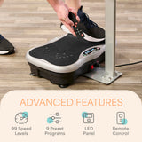 Lifepro TrimLite Vibration Plate Exercise Machine with Handlebars – Whole Body Vibration Platform for Lymphatic Drainage & Weight Loss