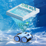 (2026 New) Robotic Pool Vacuum, Robotic Pool Cleaner for Inground Pools, Smart Navigation, Floor/Wall/Waterline Cleaning, 150 Mins Runtime for Pool Up to 2000 Sq.ft