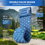 Sleeping Pad for Camping- Ultralight Inflatable Sleeping Mat with Built-in Foot Pump & Pillow, Upgraded Compact HiiPeak