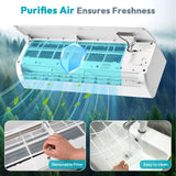 Mini Split AC/Heating System - 12000 BTU Mini Split AC Inverter Heating and Cooling, 19 SEER2 115V/110V Energy Efficient Ductless Air Conditioner Up to 750sq.ft, Pre-charged System, Installation Kit