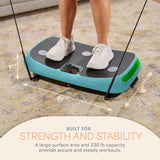 Lifepro Rumblex 4D Curved Vibration Plate Exercise Machine — Triple Motor, 7 Modes & 60 Speeds Vibrating Platform Machine — Full Body Vibration Plate for Lymphatic Drainage & at Home Workout