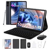 12 inch Tablet, Android 16 Tablet with Keyboard, 2K QHD Display for High-Res Gaming