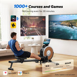 MERACH Self-Powered Rowing Machines for Home, Electromagnetic Resistance 2.0 Rowing Machine, Smart Adjust Resistance and Self-Develop APP, Upgrade LED Electronic Monitor and Comfortable Seat Cushion