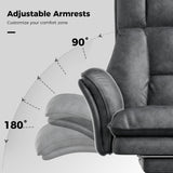 Big and Tall Office Chair, Flip Armrests for Pets & Cross Legged Sitting
