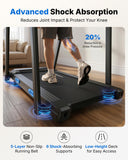 MERACH Treadmills for Home with Incline 0%-15%, 300 LBS Capacity Double Deck Foldable Treadmill with Incline, 0.5-7.5MPH Quiet 2.5HP Brushless Incline Treadmill LED Display with Smart APP