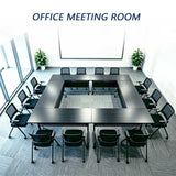 Mobile Flip Top Conference Tables 8 Pack with Wheels, Modular Training Meeting Table for Office School Classroom Seminar Collaboration Space (55.1IN)