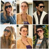 SOJOS Retro Oversized 70s Aviator SunglassesWomen Men SJ2693 Black Orange