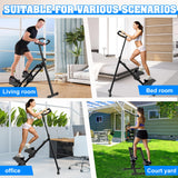 HIKEDIN Stair Stepper Vertical Stair Master with Optional Resistance Bands Adjustable Handlebar & Pedals Climber Exercise Machine for Full-Body Workout, New Version (Black)