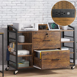 File Cabinet, Filing Cabinet fits Legal/Letter Size, 2 Drawer File Cabinets for Home Office with Lock