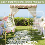 Gold Easel Stand for Sign, 47" Heavy Duty Metal Display Easel